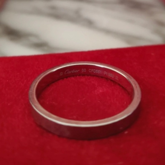 C De Cartier wedding band platinum - Picture 5 of 5